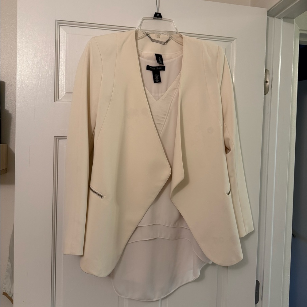 Cream Women's Blazer and dress tank